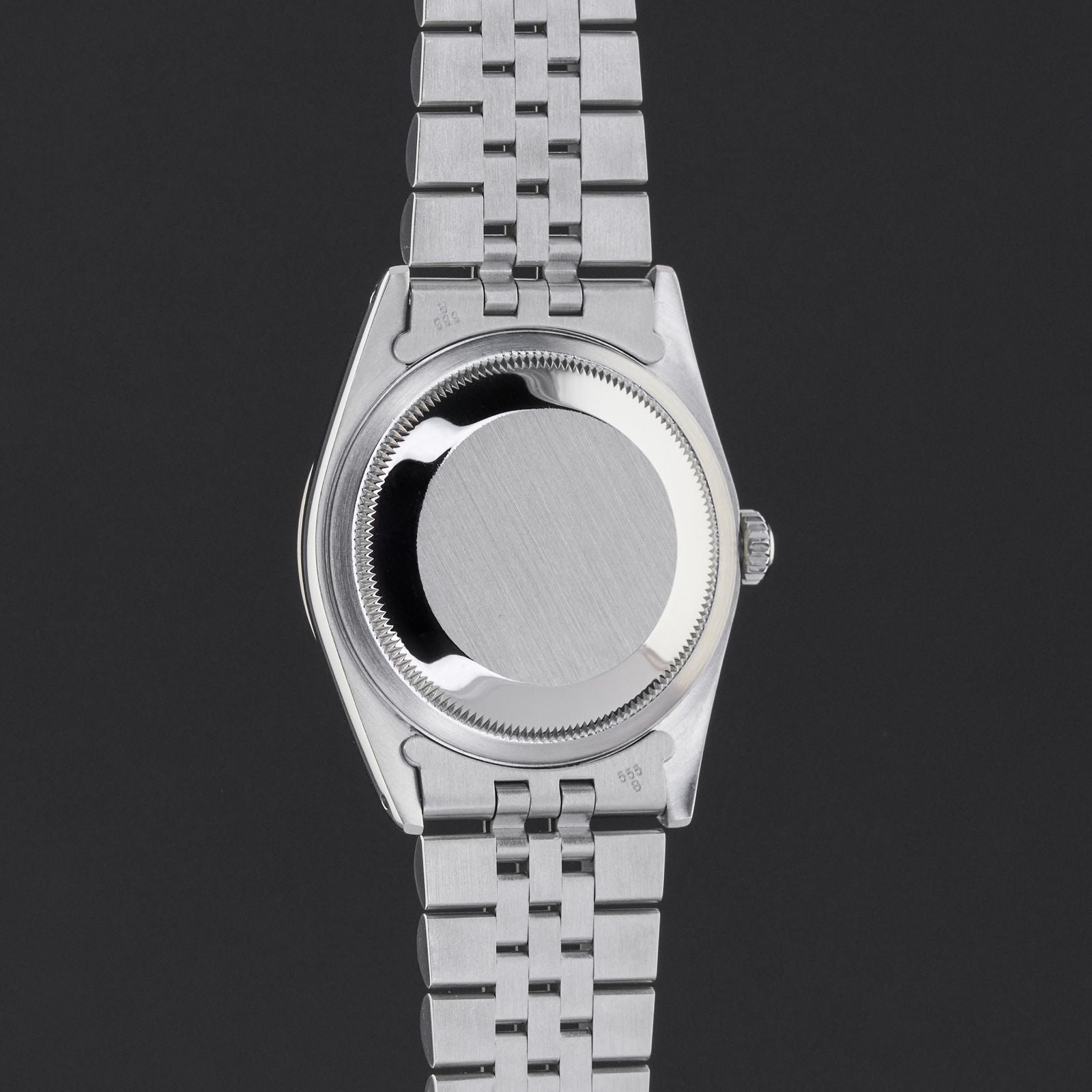 ROLEX OYSTER PERPETUAL DATEJUST 16234 ZWART KLEIN DIAMANTEN WIJZERPLAAT ROESTVRIJ STAAL