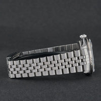 Rolex Datejust, 36mm, 1991, Fullset, ref. 16234, Staal, Zilveren wijzerplaat met kleine diamanten, Geserviced.