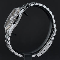 Rolex Datejust, 36mm, 1991, Fullset, ref. 16234, Staal, Zilveren wijzerplaat met kleine diamanten, Geserviced.
