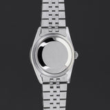 ROLEX OYSTER PERPETUAL DATEJUST 16234 ZWART KLEIN DIAMANTEN WIJZERPLAAT ROESTVRIJ STAAL