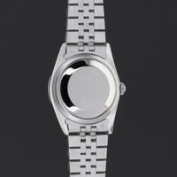 ROLEX OYSTER PERPETUAL DATEJUST 16234 ZWART KLEIN DIAMANTEN WIJZERPLAAT ROESTVRIJ STAAL