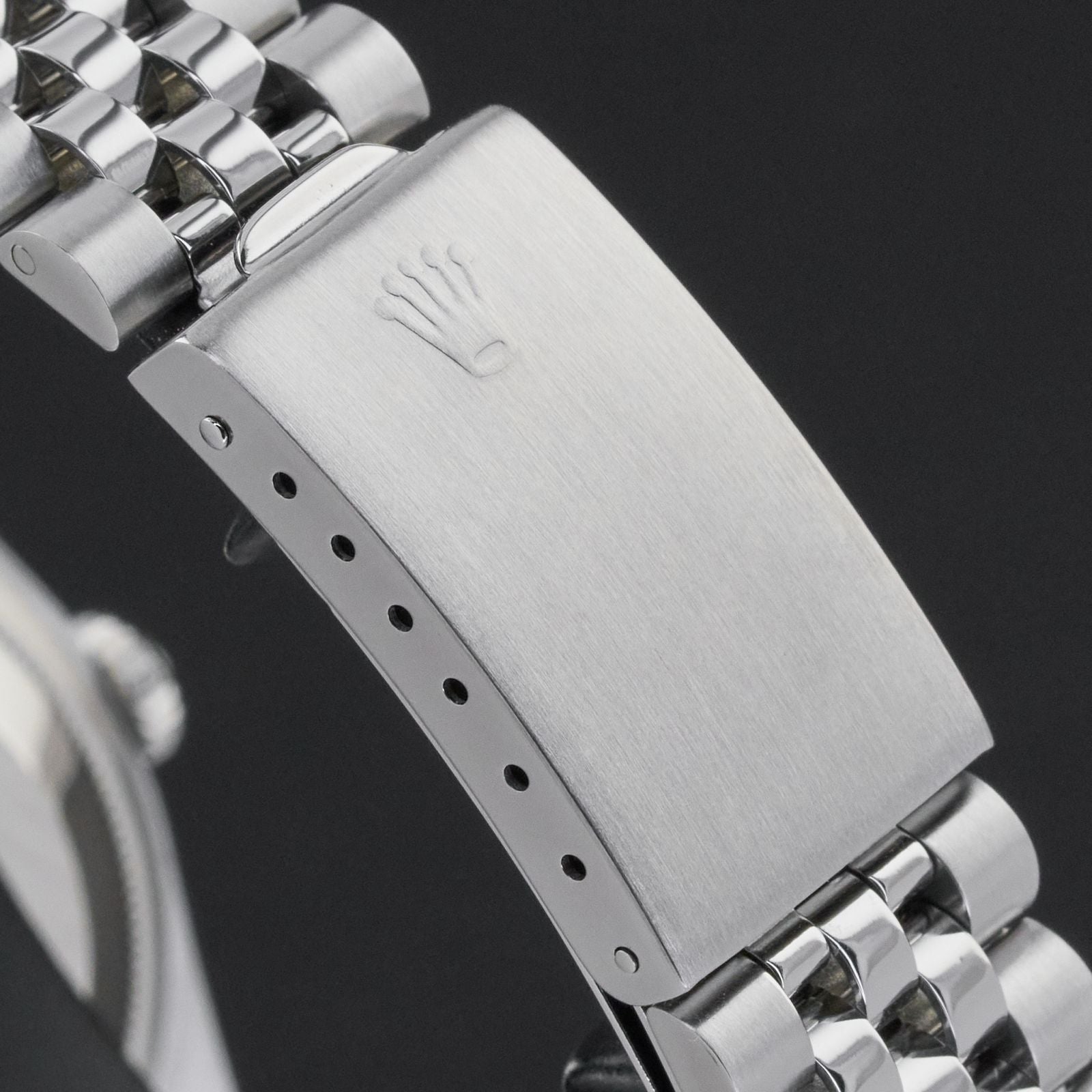 ROLEX OYSTER PERPETUAL DATEJUST 16234 ZWART KLEIN DIAMANTEN WIJZERPLAAT ROESTVRIJ STAAL